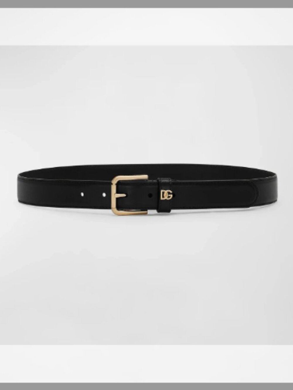 Dolce&Gabbana NWT Interlocking DG Smooth Leather Belt (ORIG. $575) (SIZE 85CM)